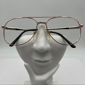 Vintage Kenmark Gold Pilot Sunglasses Frames 026210